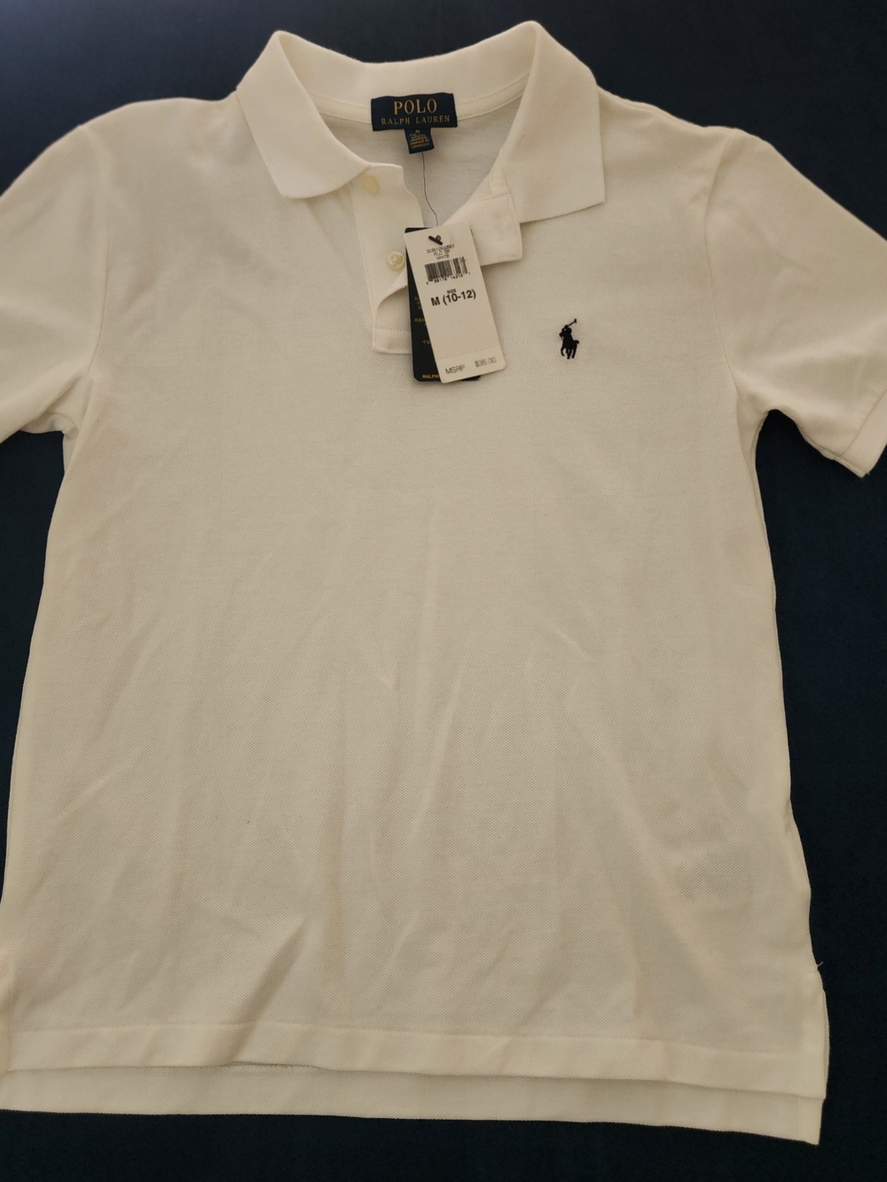 Polo by Ralph Lauren Boy's White Classic Polo Shirt M 10/12